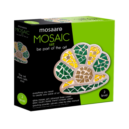 SETURI CREATIVE MOZAIC - SET CREATIV MOZAIC „SCOICA” – mozaic din sticlă pe bază MDF, Mosaaro