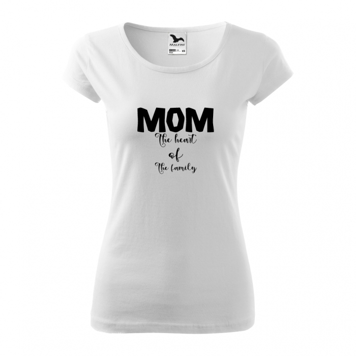 Tricou dama - MOM the heart of the family [2]