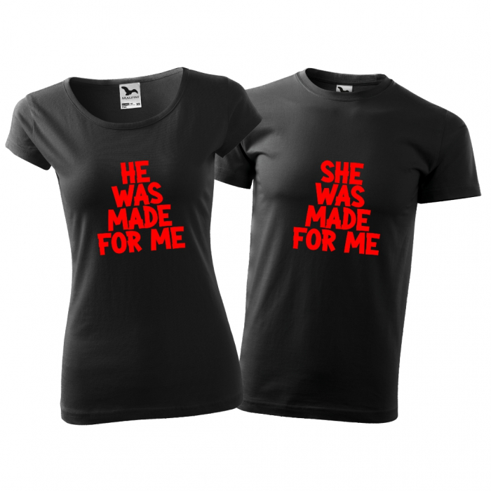 Tricouri cuplu - HE WAS MADE FOR ME / SHE WAS MADE FOR ME [2]