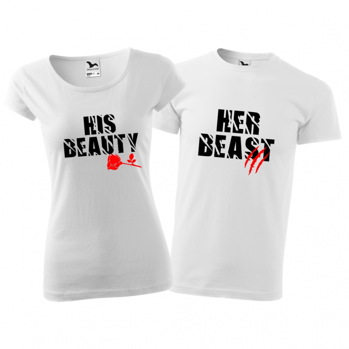 Tricouri cuplu - HER BEAST / HIS BEAUTY [1]