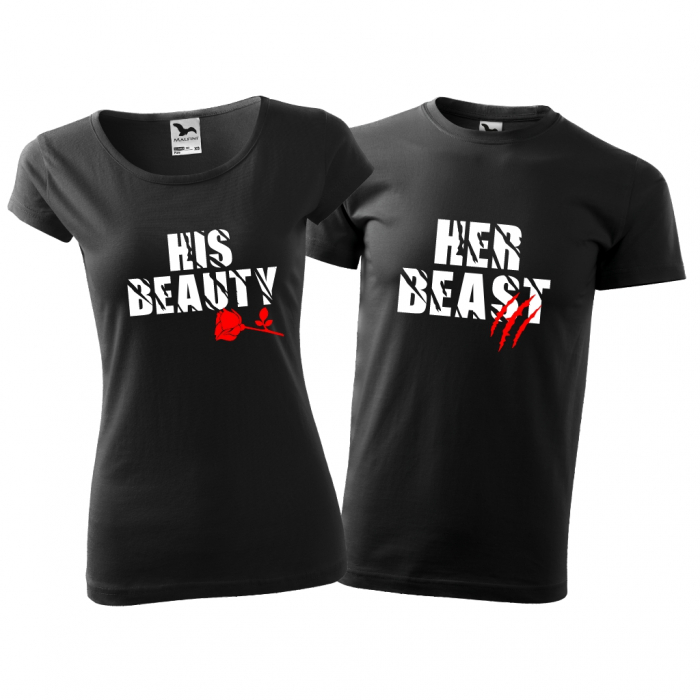 Tricouri cuplu - HER BEAST / HIS BEAUTY [2]