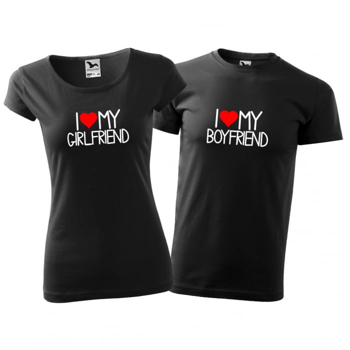Tricouri cuplu - I LOVE MY GIRLFRIEND / I LOVE MY BOYFRIEND [1]