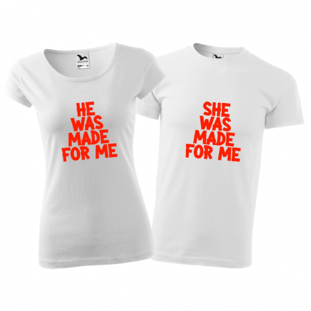 Tricouri cuplu - HE WAS MADE FOR ME / SHE WAS MADE FOR ME [3]