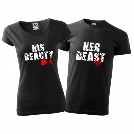 Tricouri cuplu - HER BEAST / HIS BEAUTY [1]