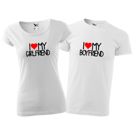 Tricouri cuplu - I LOVE MY GIRLFRIEND / I LOVE MY BOYFRIEND [1]