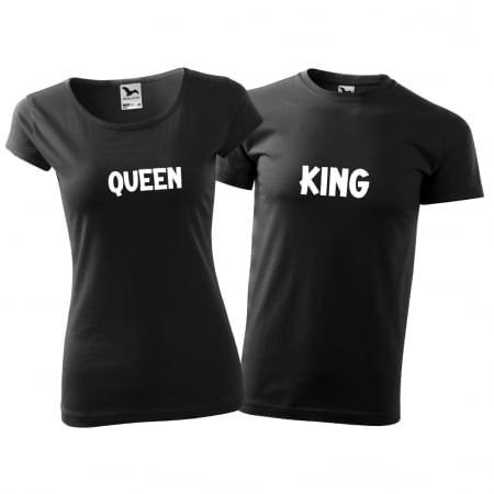 Cupluri - Tricouri cuplu - QUEEN / KING