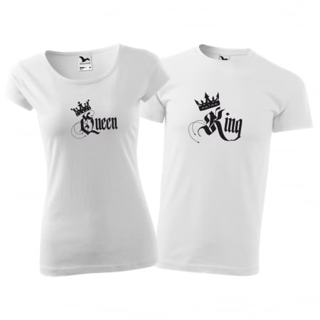 Cupluri - Tricouri cuplu - QUEEN - KING