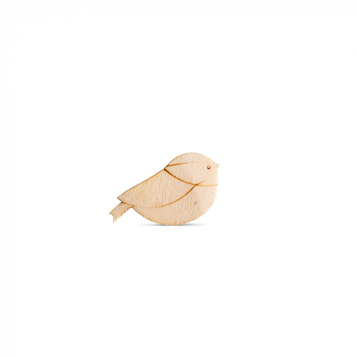 Pasăre din lemn, ideal pt mărțirșor sau pt broșe  2,3 * 2,9 cm - SM55 [1]