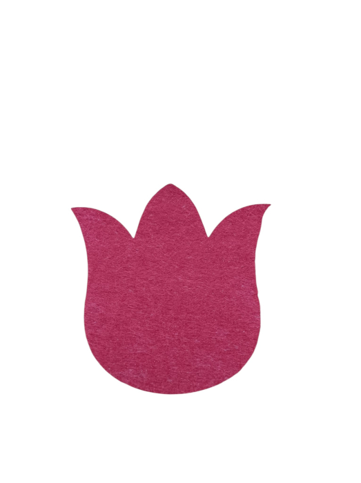 Lalea din fetru roșu carmin,grosim 2 mm [2]