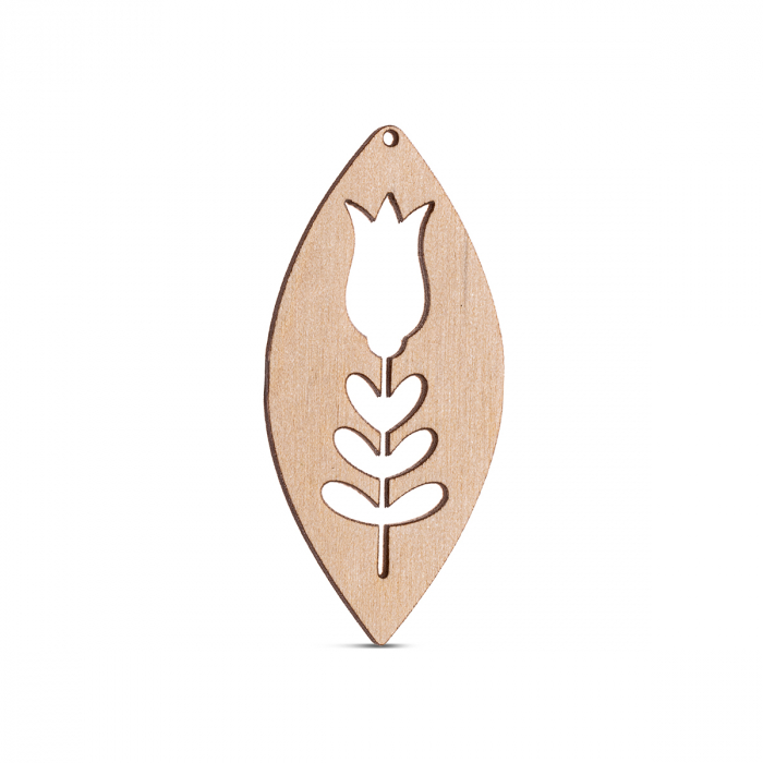 Bază bijuterii din lemn - formă de lalele - Wood earrings base F 52 [1]