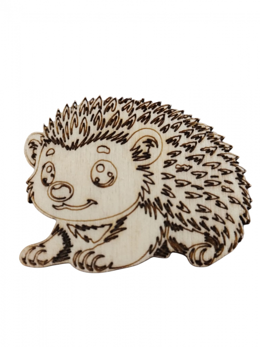 Figurină din lemn – Arici șezând – decor natural pentru craft și proiecte handmade [1]