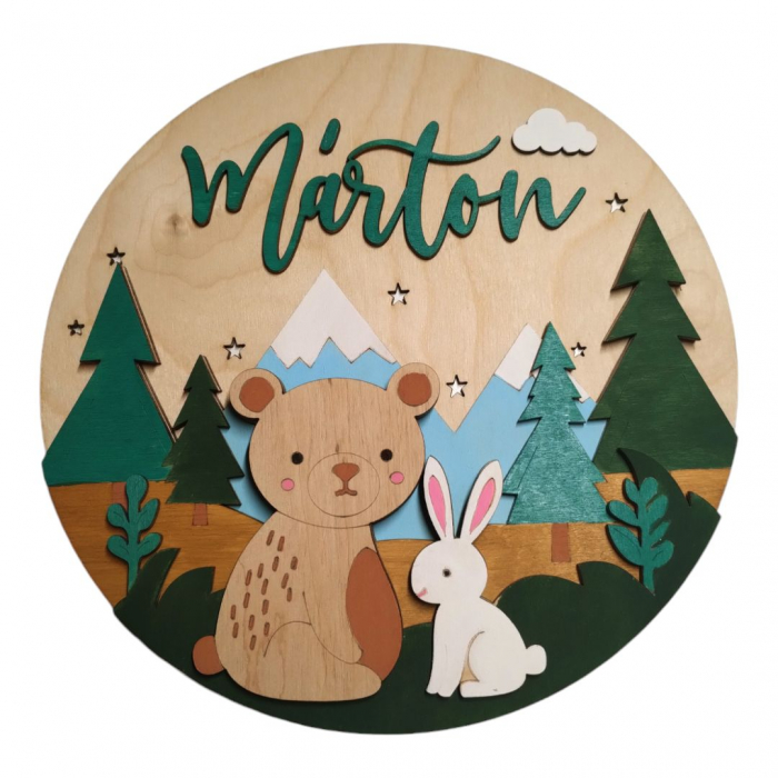 Decorațiuni de Perete Personalizate – Nume și Animale pentru Cameră Copii sau Decor Interior [3]