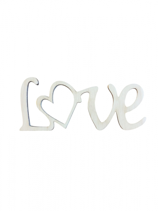 Prescript din lemn - Love- Î*L 3 * 6,8 cm; 5 * 11,3 cm; 9 * 20,5 cm; 19 * 43 cm - HD15 [1]