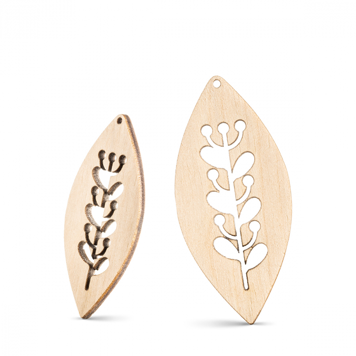 Bază bijuterii din lemn -  simbolul naturii -  Wood earrings base F 50 [1]