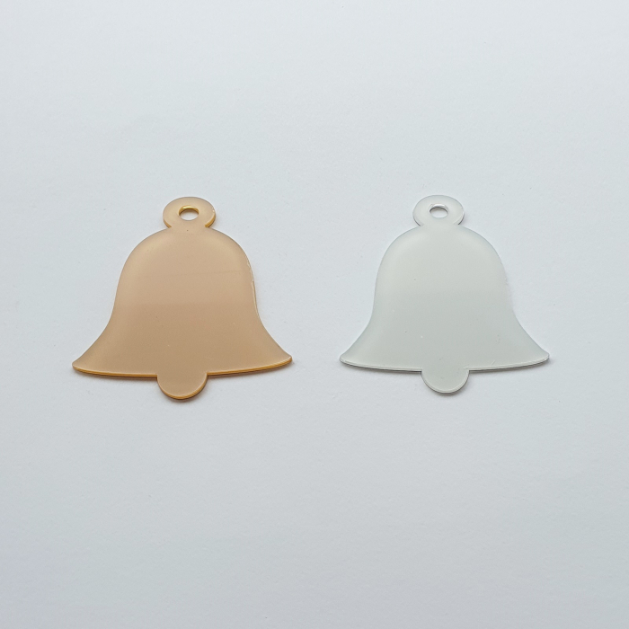 Bază Blank în Formă de Clopoțel cu Oglindă Argintie/Aurie/Transparent pentru Decorațiuni DIY - PGSC21 [2]