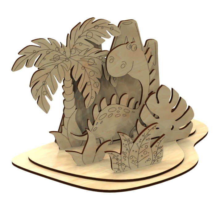 Set Dinozaur de Colorat 3D – Activitate creativă și educativă pentru copii, cu figurine de pictat [1]