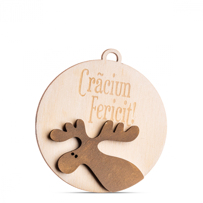 Glob din lemn personalizat, primul crăciun împreună, Ø9cm - SC90 [1]