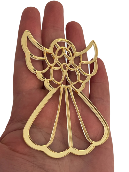 Înger din plexiglass auriu sau argintiu – decor elegant de Crăciun și evenimente festive [1]