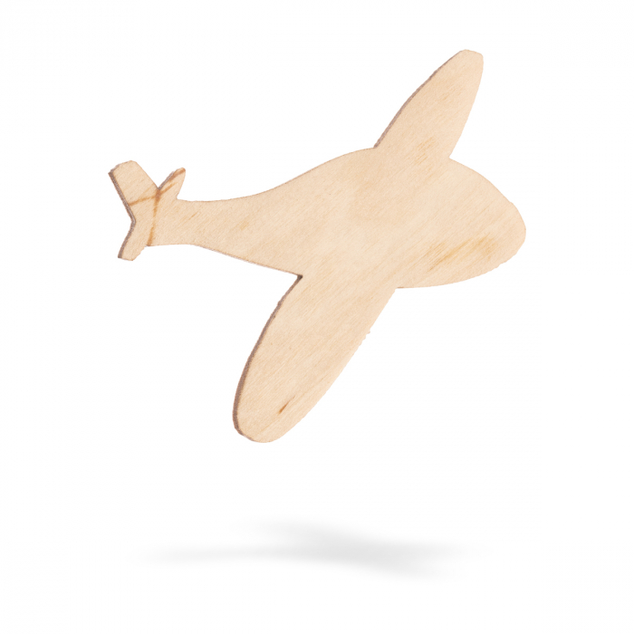 Avion în zbor din placaj, lemn - Î*L 5 * 6,6 cm - FG32 [1]