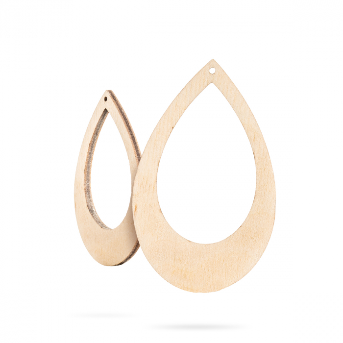 Bază bijuterii din lemn - Wood earrings base F 63 [1]
