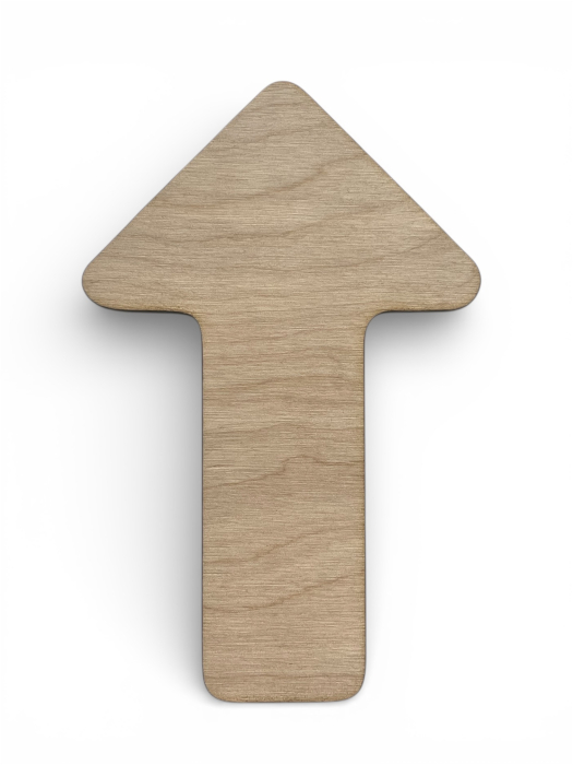 Săgeată direcțională din lemn, pentru perete – informare și orientare [2]