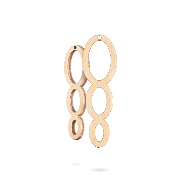 Bază bijuterii din lemn - Wood earrings base F 55 [1]
