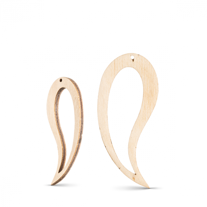 Bază bijuterii din lemn - Wood earrings base F 66 [1]