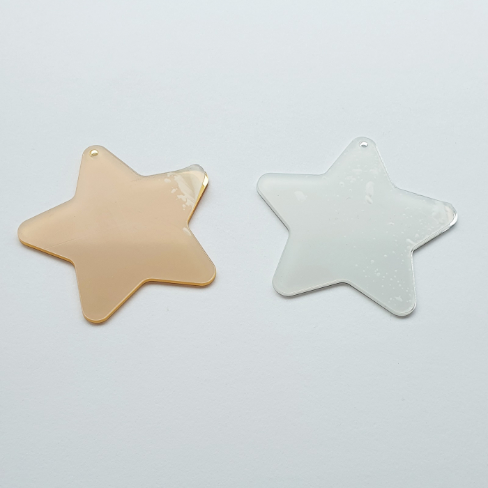 Bază blank oglindă argintie/aurie/transparent - STEA - 9*9 cm -PGTP16 [1]
