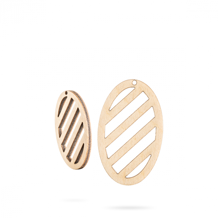 Bază bijuterii din lemn, oval 2,5*4 cm - F08 [1]