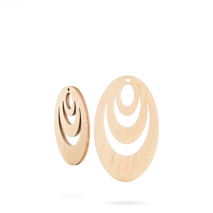 Bază bijuterii din lemn, oval 2,5*4 cm - F09 [1]
