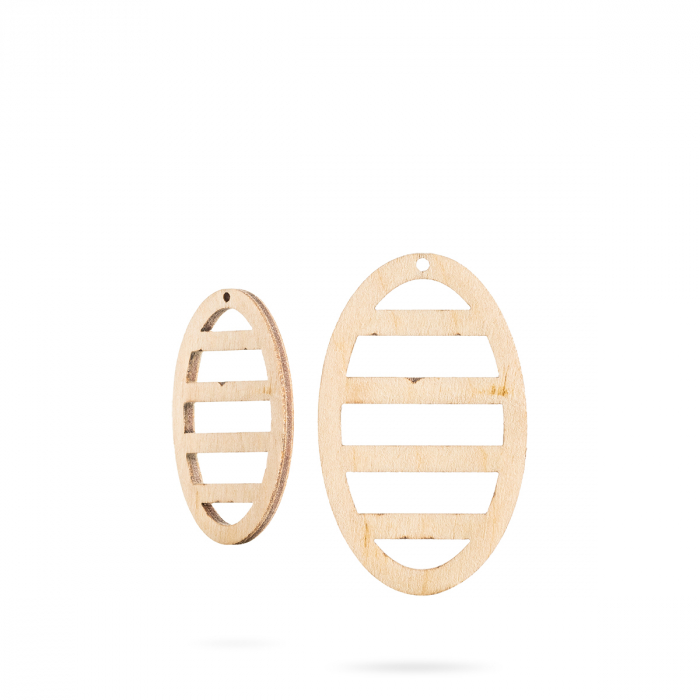 Bază bijuterii din lemn, oval 2,5*4 cm - F10 [1]