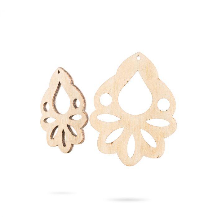 Bază bijuterii din lemn - Wood earrings base F 13 [1]