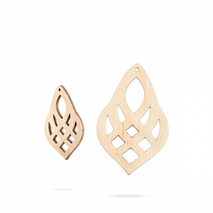 Bază bijuterii din lemn - Wood earrings base F 16 [1]