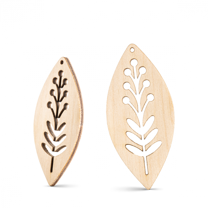Bază bijuterii din lemn - Wood earrings base F 51 [1]