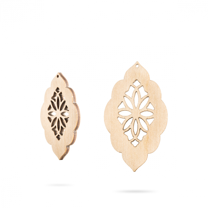 Bază bijuterii din lemn - Wood earrings base F 61 [1]