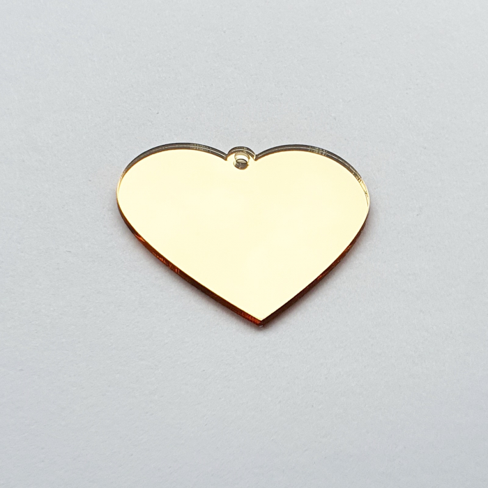 Bază blank oglindă argintie/aurie/transparent - INIMĂ - 6 * 6.9 cm; 9 * 10.3 cm -PGTP15 [1]