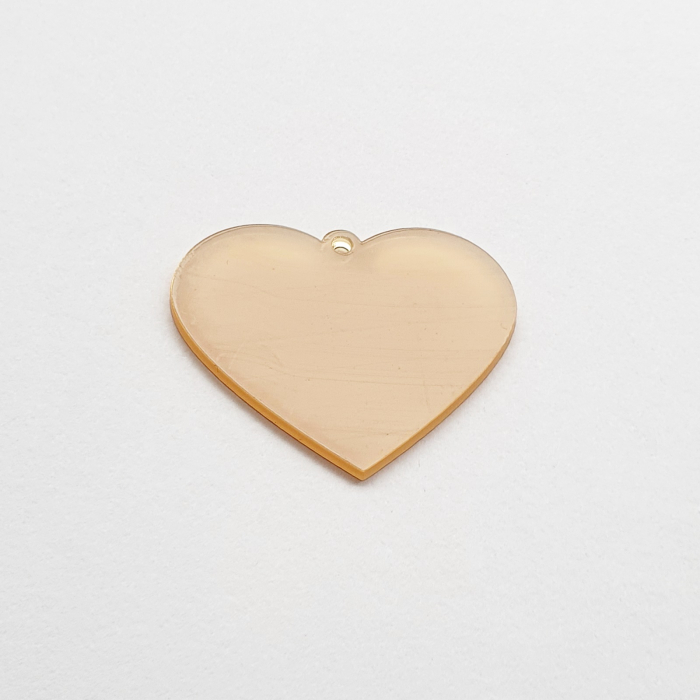 Bază blank oglindă argintie/aurie/transparent - INIMĂ - 6 * 6.9 cm; 9 * 10.3 cm -PGTP15 [3]