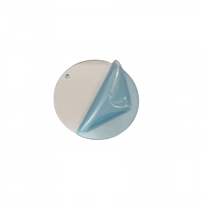 Bază rotundă cu gaură din sticlă, transparent - Ø5-30 cm  PGHD03 [2]