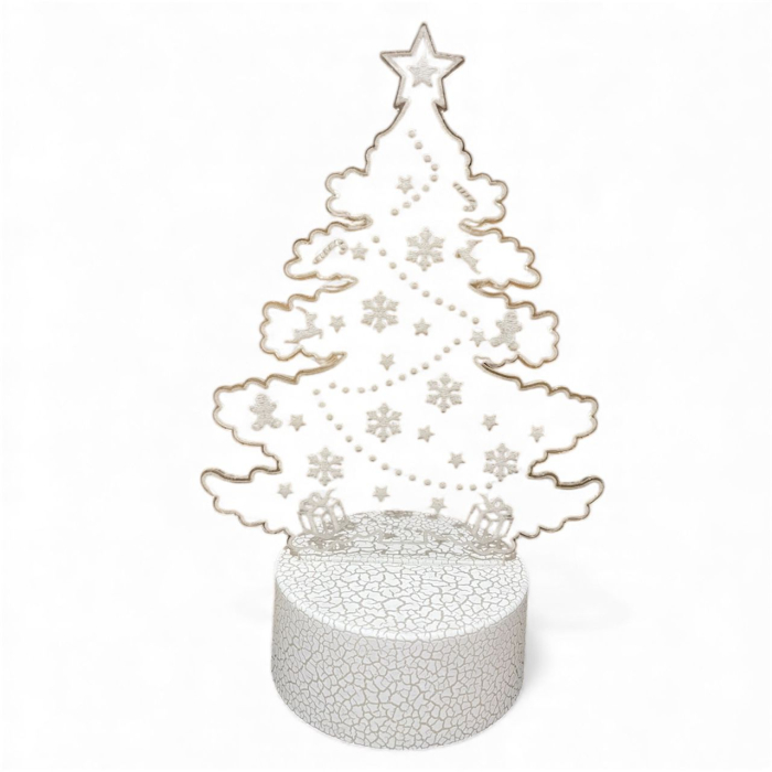 Brad de Crăciun 3D cu LED – Lampă Decorativă Festivă [2]