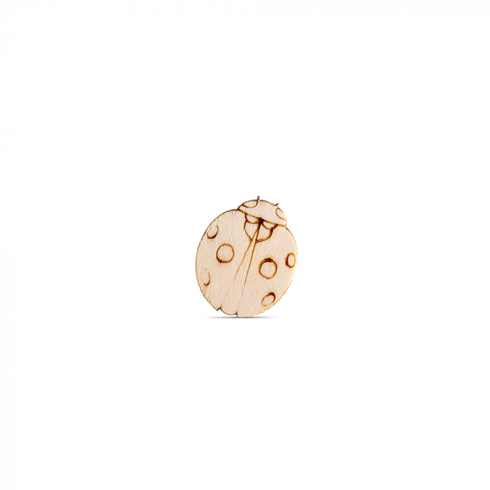Buburuză din lemn pt mărțișor 2,1 * 2,5 cm - SM50 [1]
