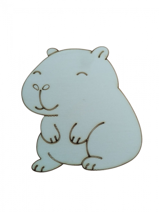 Capibara din Lemn Natur – Figurină Artistică pentru Craft și Decor Personalizat [1]