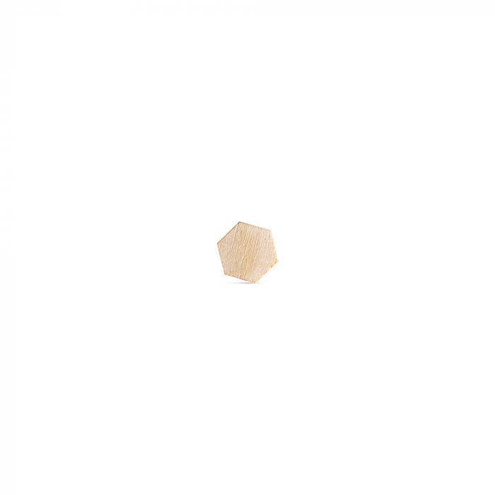 Cercei mini din lemn, de tip STUD din lemn - Hexagon SET10 - FS 01 [1]