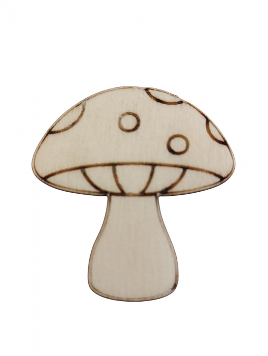 Ciupercă din lemn cu contur – decor natural pentru proiecte handmade [1]