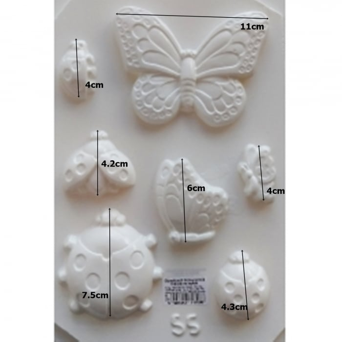 Forme de turnat – Fluturi și buburuze – pentru activități creative și DIY - Matriță decorativă [2]