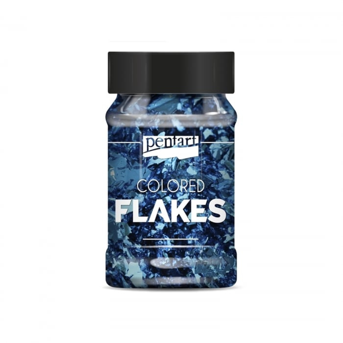 Fulgi de foiță decorativă colorată 100 ml – efect metalic pentru decor, pictură, rășini și proiecte DIY – diverse culori [1]