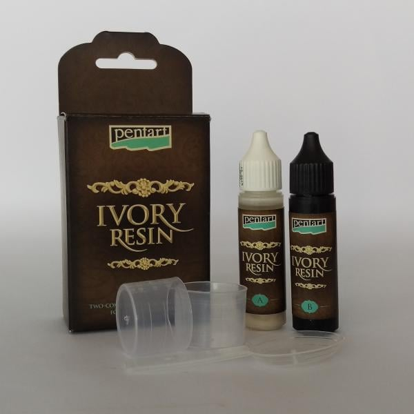 Ivory Resin - Sistem de turnare în 2 componente – culoare ivoire – pentru bijuterii, decor, scrapbooking și tehnici mixte [2]