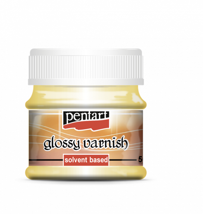 Lac lucios pe baza de solvent - Glossy Varnish - Finisaj profesional cu luciu intens pentru lucrări decorative și artistice-  Pentart [1]