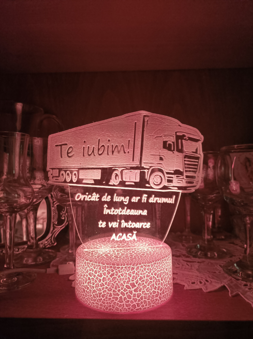 Lampă 3D Personalizată pentru Șoferi de Camion [1]