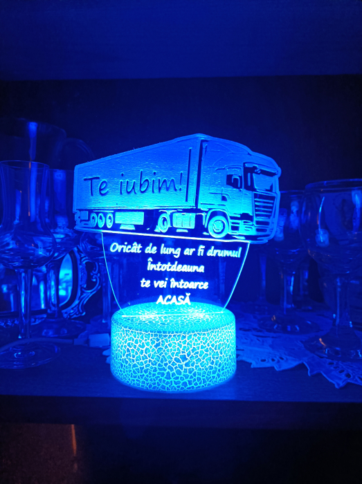Lampă 3D Personalizată pentru Șoferi de Camion [5]
