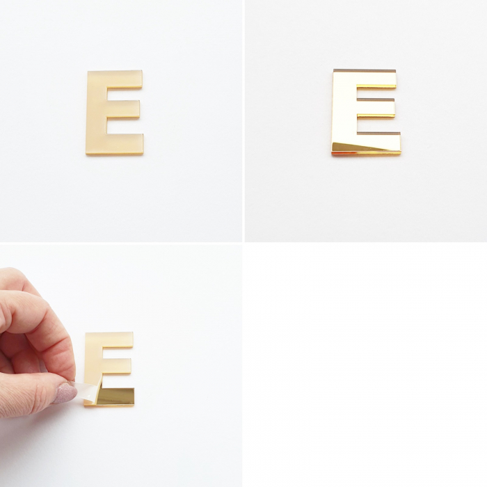 Litere din plexiglas auriu oglindă – înălțime 5 cm [3]